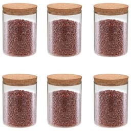   storage jars with cork lids, 6 pieces, 650 ml 3