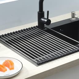 Stainless Steel Draining Rack, 43 X 35 Cm Black Dish Draining Tray With 18 Tubes—Hand Tools 4