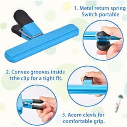 The Bags Are Available In Two Sizes And Four Colors. They Can Be Used For Storage, Sealing Bags, As Freezer Bag Clips, And For Airtight Sealing. 2