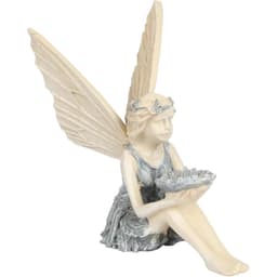 Fairy Garden Decoration Ornament: Seated Enchanted Fairy Garden Figurines, Elves, Resin Handcrafted Statue, Garden Fairies With Wings For Outdoor Yard And Garden Decoration (13 Cm X 18 Cm) 3