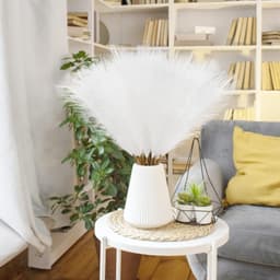 50 Pieces Of White Artificial Pampas Grass (55 Cm) For Modern Decor And Versatile—perfect For Vases, Wreaths, Or As Wall Decor. Creates An Airy Atmosphere In Your Home, Café, Or Office 4