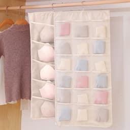 Double-Sided Hanging Closet Organizer – 40 Storage Pockets Made Of Mesh And Non-woven Fabric For Bras, Socks, Accessories, And More; Space-saving Design - In-Stock Products 4