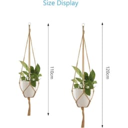 4pcs Macramé Hanging Basket,Hanging Plant,Hanging Basket,Hanging Flower Pot ,Boho Decoration With S-shaped Hook For Indoor Outdoor Ceilings Balcony 4