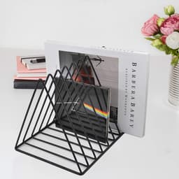 Set Of 2 Storage Shelves With 9 Compartments, Black – Metal Desk Organizer 4
