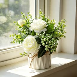 Artificial Flower Arrangement With Vase – Long-Lasting Table Decoration That Requires No Maintenance