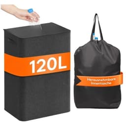 120L Black Kitchen Trash Can – Large Trash Can With Lid For The Kitchen 4